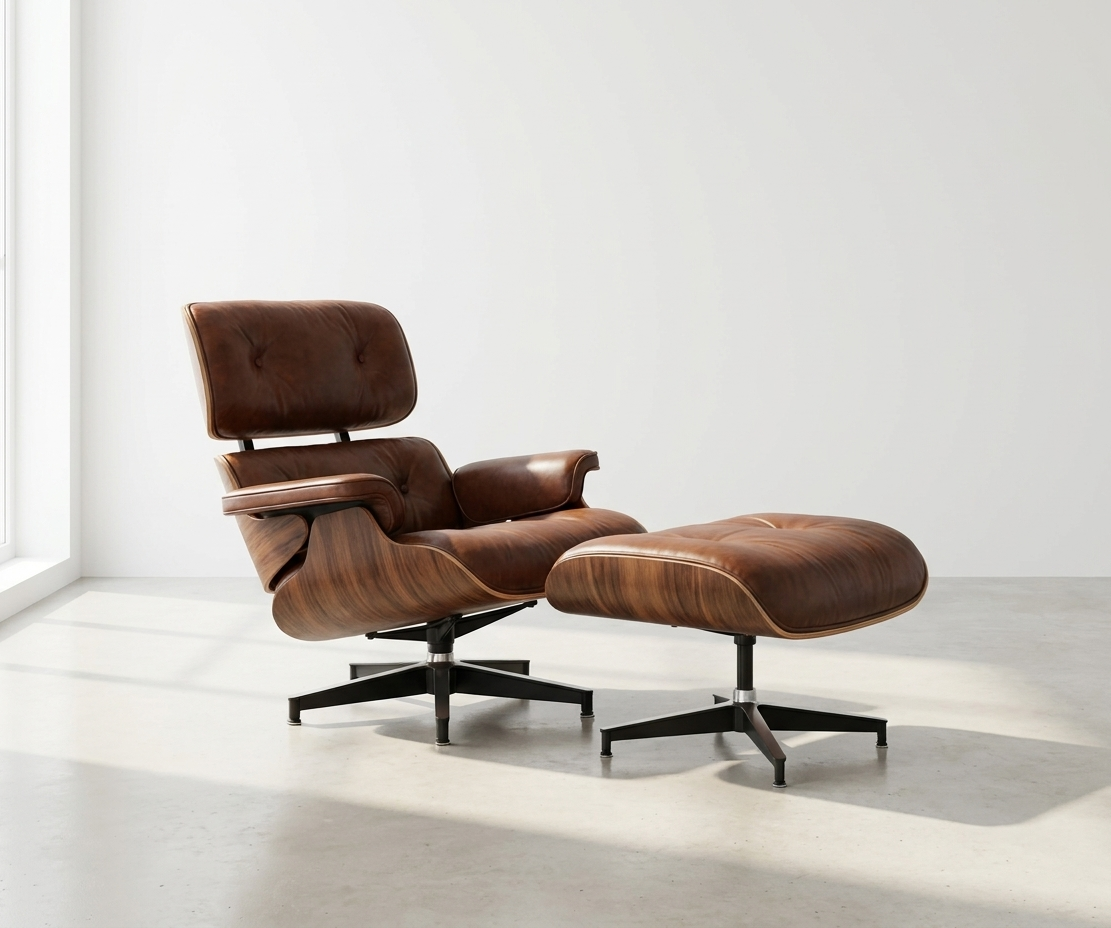 Cadeirão Alto Estofado Castanho Claro Encosto Alto | Poltrona Ergonómica Sala de Estar | BeInside