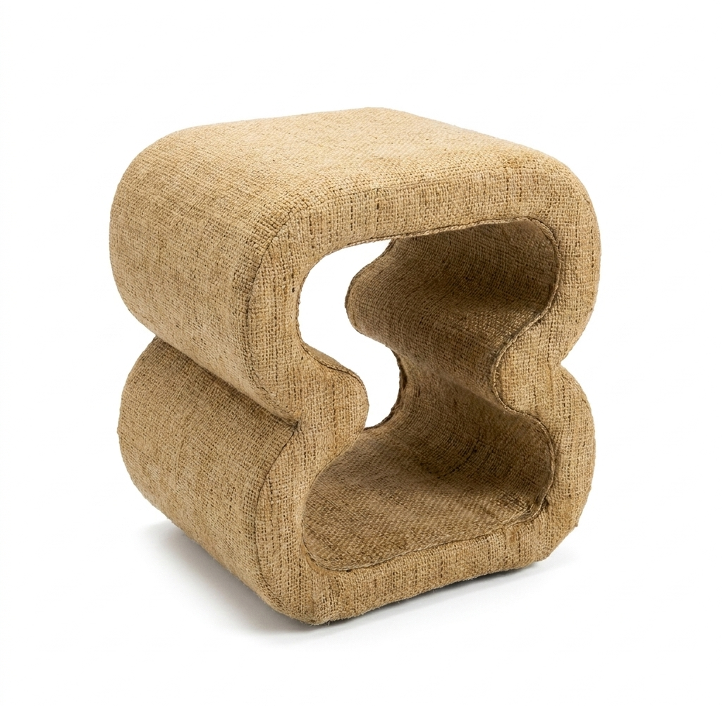 Puff Escultura Orgânica em Veludo | Vista de Ambiente Design Contemporâneo | BeInside